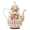 FORLONG Large Ceramic Teapot and Coffee Pot with Lid, 3D