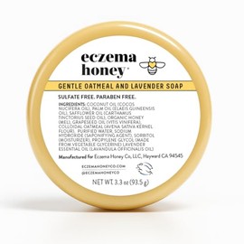 ECZEMA HONEY Jabón suave de avena y lavanda - Gel de ducha natural para pieles con eccemas - Jabón suave de uso diario para pieles secas, con picazón 