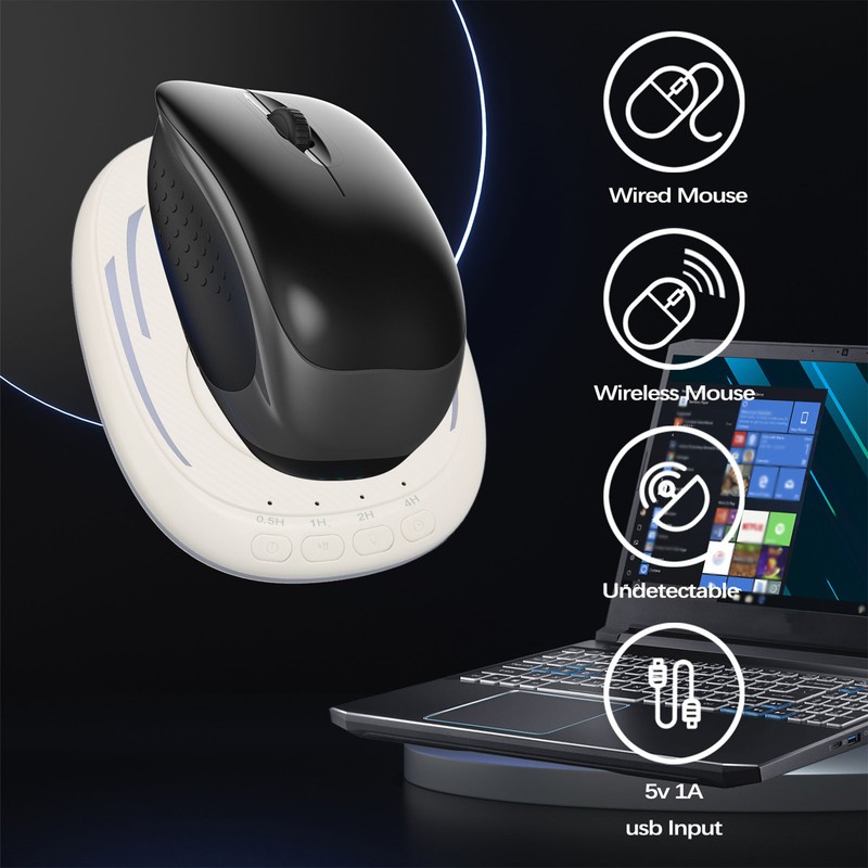 Undetectable Mouse Mover USB Portable LED Light Mouse Shaker Drive
