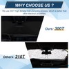 300T Thickened Car Sun Shade Windshield and Storage Bag, 63”×34”