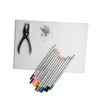 SEWACC 10sheets Unique Contraction Piece Heat-shrinkable Film Pencil Puncher Keychain