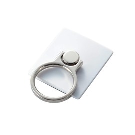 Elecom P-STRWH Smartphone Ring, Holding Ring, Stand Function, Drop Prevention, White