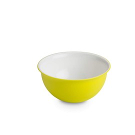 Bowl of 0,5 lt, Diameter 13,5 cm White Inside Colored Outside, in Polypropylene and Antibacterial Microban, Sanaliving line by Omadadesign, Acid Green