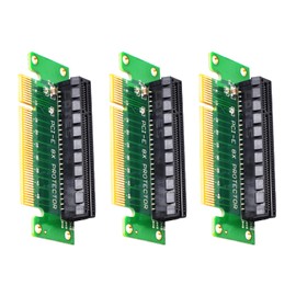 WLGQ PCI-E X8 Riser Card, PCI Express Male to Female 90 Degree Adapter, 3 Pack, PCI-E for Server and Mining