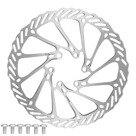 FITTOO Bicycle Bike Disc Brake Rotor, 160mm Stainless Steel Bicycle Rotors with 6 Bolts, Fit for Road Bike, Mountain Bike, MTB, BMX - Front（Silver,1PCS Packed）