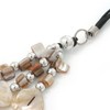 Avalaya Antique White Shell Nugget With Acrylic Silver Bead Cotton