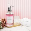 Ezebesta 17OZ Mouthwash Clear Glass Pump Dispenser with Disposable Mouthwash