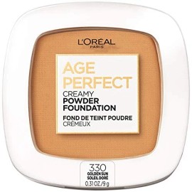 L'Oréal Paris L’Oréal Age Perfect Creamy Powder Foundation Compact, 330 Golden Sun, 0.31 Ounce
