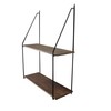 Admired By Nature 2 Tier Rustic Wooden Floating Wall Mounted