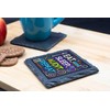 Rustic Slate Coaster - Eat, Sleep, Audit, Repeat Design -