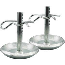 2205071 2208864 2-Pack Snow Plow Skid Shoes Quick Release Adjustable Pin Lock Plow Skid Feet Replacement Hardened Steel Snow Plow Non-Slip Base - with Quick-Release Cotter Pins