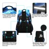 WEVIBOFU Blue Soccer Flame Football Fire Backpack for Boys Girls