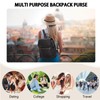 Backpack purse for women, Girls Fashion Flap Faux Leather Backpack