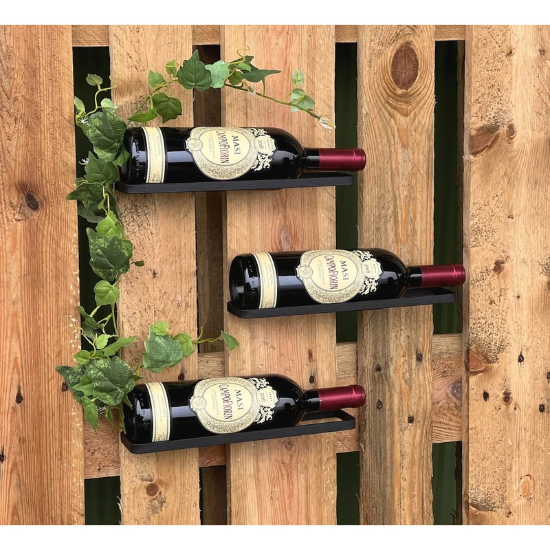 DanDiBo Wine Holder Metal Black Set of 3 Wine Rack