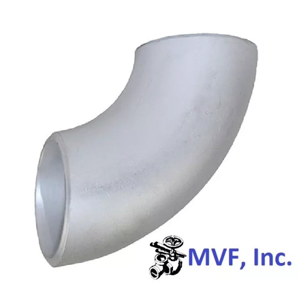 MVF 3" S/40 Long Radius 90º Elbow, BW, Aluminum 6061-T6
