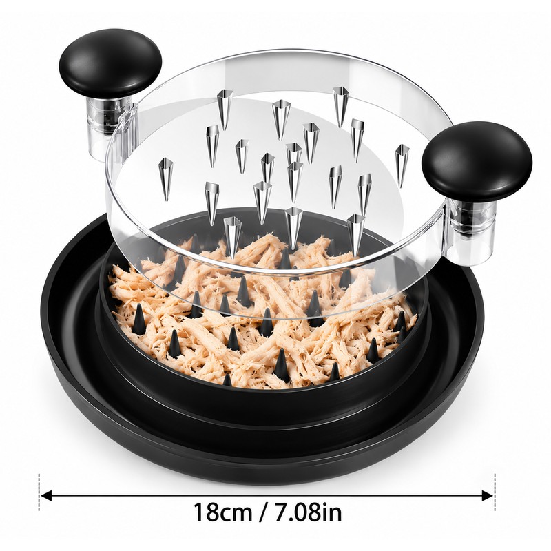 Chicken Shredder for Meal Prep – Rotating Meat Shredder with