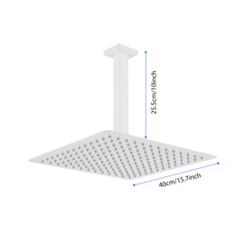 TREATLIFE HOME Transform Your Shower with 16 Inch High Pressure Rain Shower Head, Stainless Steel, Easy Tool-Free Installation, Full Body Coverage