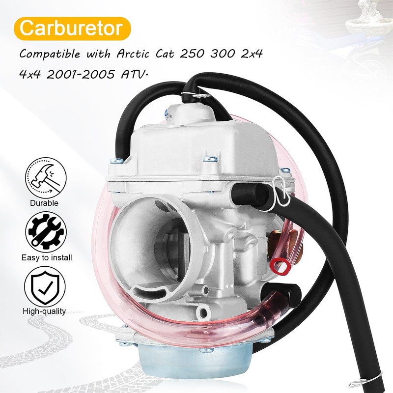 QAZAKY Carburetor Compatible with Arctic Cat ATV 250 300 Red
