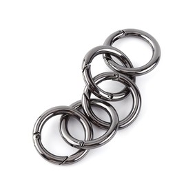 Tbest Mosquetón Circular De Acero Clips,Anillo Llaves,Bolsa Mosquetón Redondo Snap,5PCS Aleación de Zinc Mosquetón Redondo Spring Snap Clips Gancho Llavero Llavero Hebilla