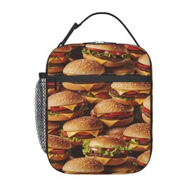VANZEV Lunch Box for Kids Adults Girls Boys Hamburger Lunch Bag Cooler Tote Reusable Insulated Lunch Bag Container Gifts for Office Picnic Travel Work School