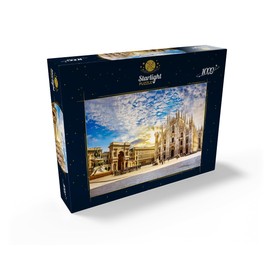 Duomo Di Milano Cathedral and Vittorio Emanuele Gallery, Milan, Italy - Premium 1000 Piece Jigsaw Puzzle for Adults