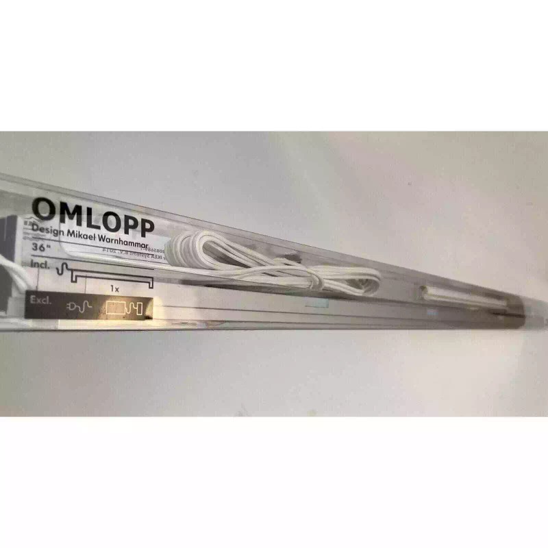 IKEA OMLOPP LED light strip for drawers, aluminum color 34”