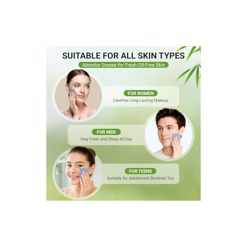 Oil Blotting Sheets - 1000 Sheets for Oily Skin Control
