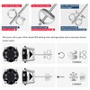 Black Moissanite Earrings Screw Back 0.2CT 3MM*2 18K White Gold