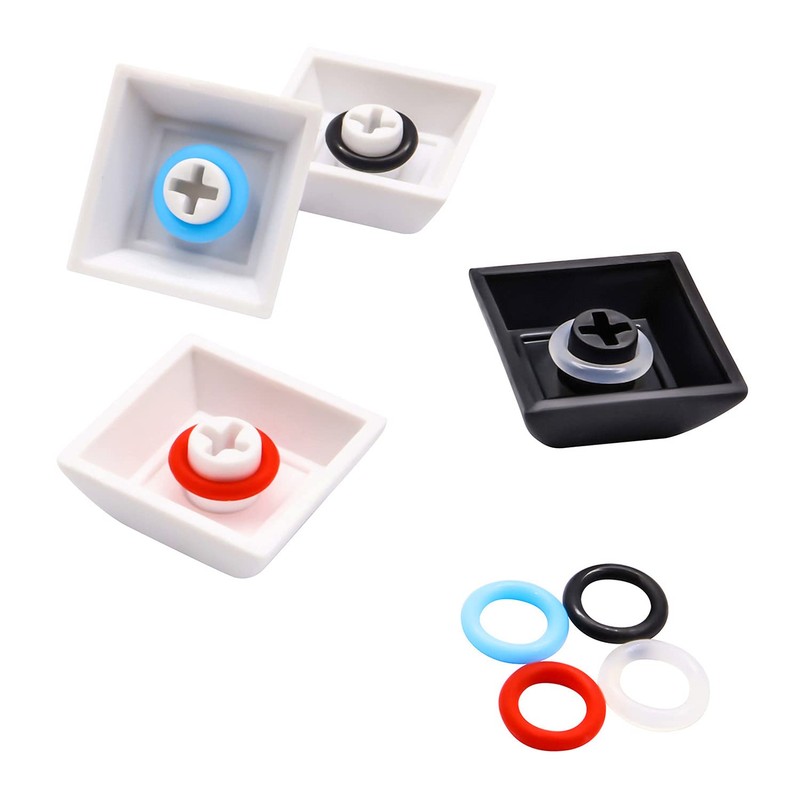 ThreeBulls 120Pcs Clear Rubber O-Ring Keyboard, O-Rings Keycaps, Switch Dampeners