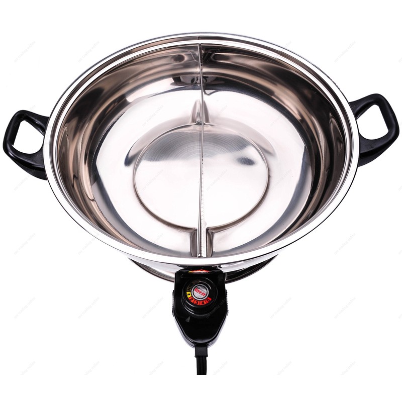 Shabu Shabu Hot Pot, Electric Mongolian Hot Pot With Divider