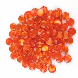 Heyiwell 100PC Pearlescent Cat’s Eye Resin Buttons – 12.5mm Round Pearl Buttons for Kids Clothes,Shirt,Sewing Accessory,DIY Crafts and Scrapbooking,Orange