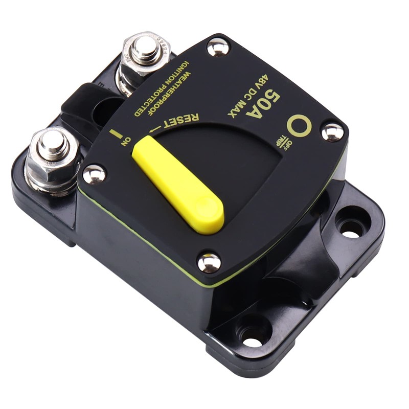 VOZINMOST 50Amp Circuit Breaker Switch, Waterproof, Manual Reset Circuit Breaker