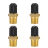 Pack of 4 1/4 Inch NPT Air Compressor Valve, Brass