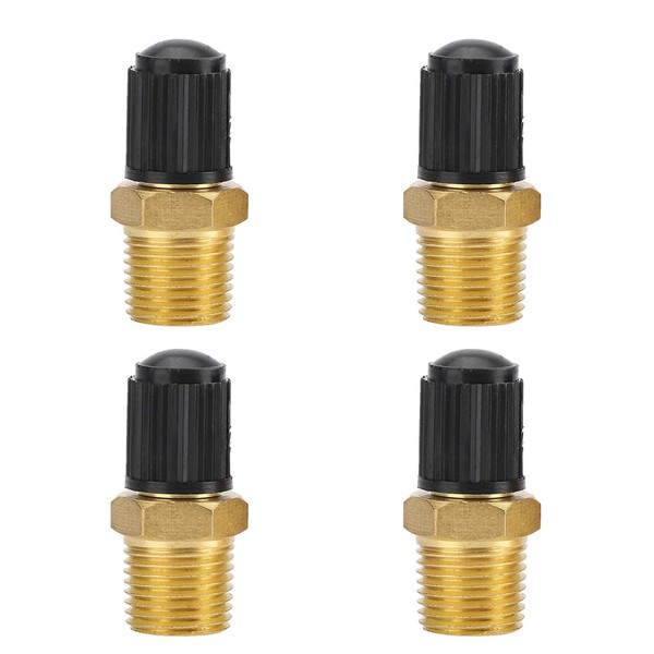 Pack of 4 1/4 Inch NPT Air Compressor Valve, Brass