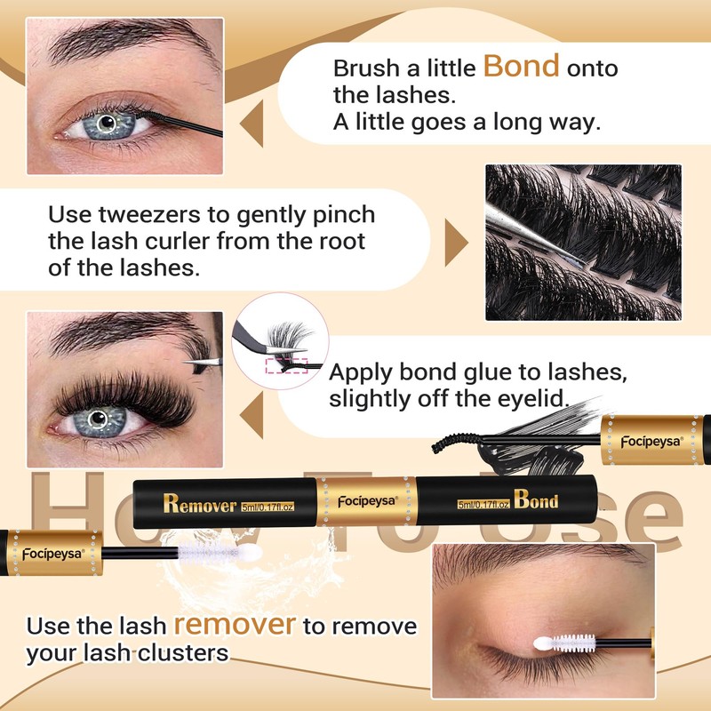 Eyelash Extension Kit Thick Lash Clusters Kit 10-18mm Fluffy Clusters
