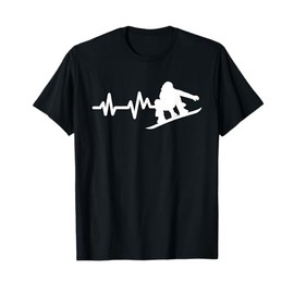 Snowboard Heartbeat Snowboarder Maglietta