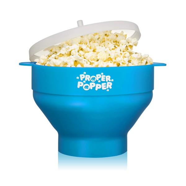 The Original Proper Popper Microwave Popcorn Popper, Silicone Popcorn Maker,