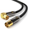 Deleycon TV Cable - Straight Plug / Socket 90° -