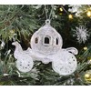 Christmas Concepts® 10cm Glitter Decorated Princess Carriage Decoration (IRIDESCENT, 1)