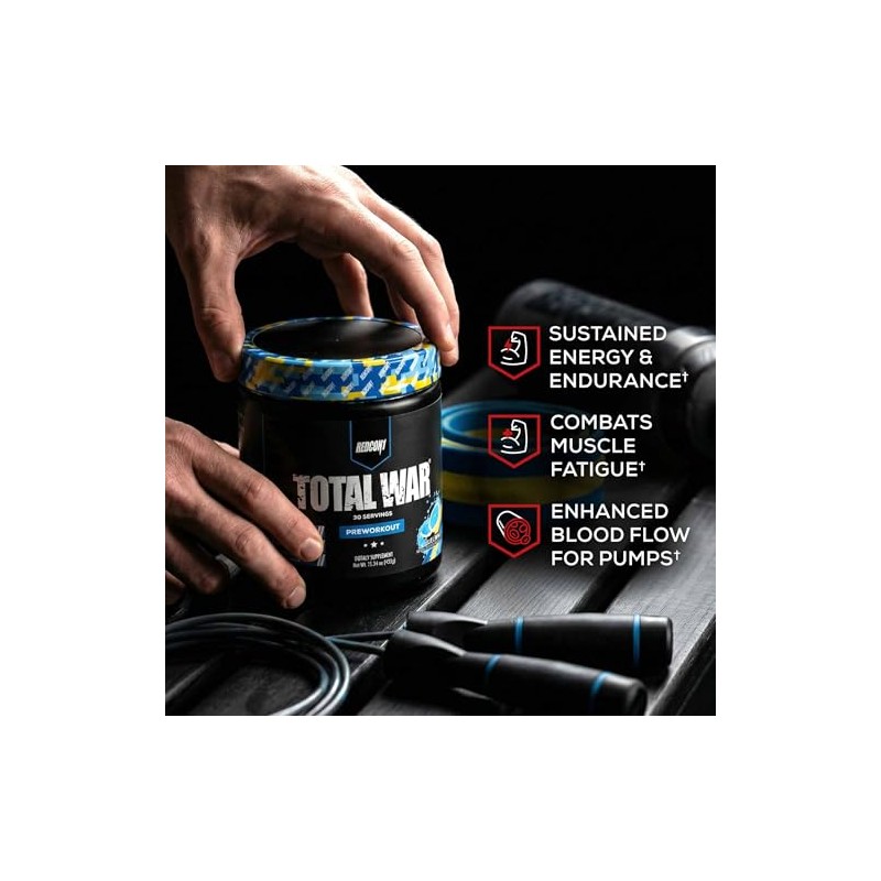 Redcon1 Total War Preworkout: Contiene 320 Mg de Cafe?na de