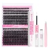 FADLASH Lash Clusters Kit 80D+100D Lash Extensions 8-16mm Eyelash Clusters