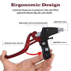 auvstar Brake Lever, Bicycle Brake Lever Brake, Full Aluminium Alloy Universal Bicycle Brake Handle Mountain Roads Bicycle Handle Brake Lever 2.2 cm Diameter Bicycle Parts (Red)