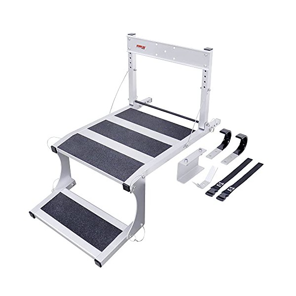 Extreme Max 3005.4296 Dog Ladder/Ramp Platform - Clear Anodized, Deluxe