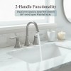 Bathroom Basin Widespread Faucet Brushed Nickel 8 Inch 3 Hole