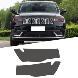 Agulier Compatible with Grand Cherokee 2014-2020,20% Dark Smoke Headlight Vinyl Tint Film Pre-Cut Overlay Wrap Cover for Jeep,Exterior Accessories