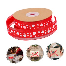 Operitacx 1 Rolle liebe Schneegazeband Sackleinen Künstliche Blumen zur Dekoration wickeln Dekorationen Banddekoration seidenband ribbon valentine's day Verpackungsband Liebesband Polyester