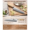 XINZUO Damascus 8.3 Inch Kiritsuke Chef Knife,Hand Forged High Carbon