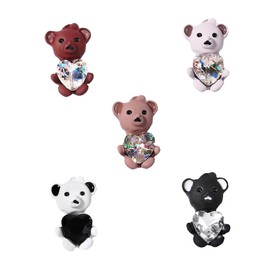 OHPHCALL 5pcs Cute Bear Nail Art Adornments Manicure Decoration Rhinestones for Home and Salon Use and Attractive Design