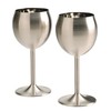 RSVP Endurance Stainless Steel Wine Glass, Set of 2