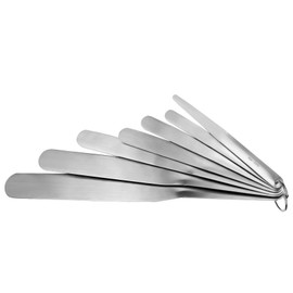 958-G01 Caulking Spatula Set, Multi-Purpose Caulking Tooling 7-Piece, Stainless Steel Circular Fixed Caulking Knife Set, Widths from 3/8” to 1-1/2”, Easy to Handle Spatula Set